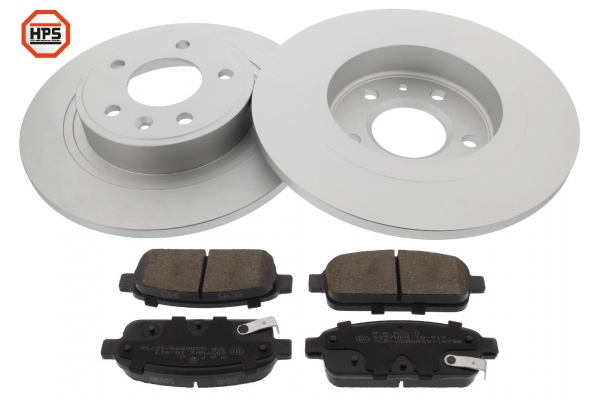 MAPCO Bremsesæt, skivebremser 47699hps bagaksel fuld 292mm 12mm for OPEL VAUXHALL CHEVROLET