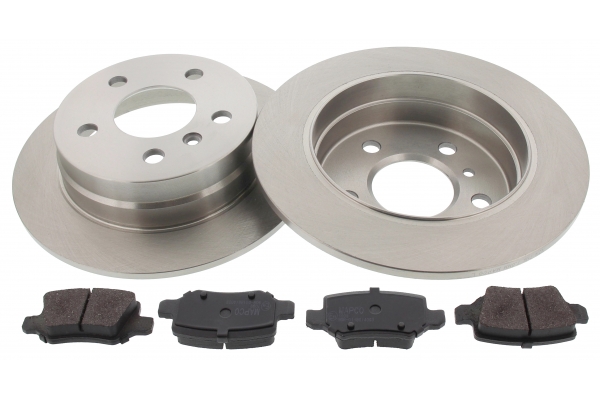 MAPCO Bremsesæt, skivebremser 47813 bagaksel fuld 258mm 8mm for MERCEDES-BENZ