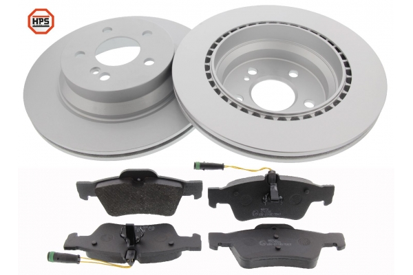 MAPCO Bremsesæt, skivebremser 47814hps bagaksel ventileret 300mm 16,7mm for MERCEDES-BENZ