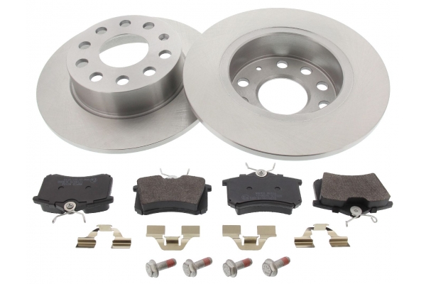 MAPCO Bremsesæt, skivebremser 47831 bagaksel fuld 255mm 10mm for PEUGEOT FORD LANCIA CITROËN VW SEAT AUDI FIAT VAG VW (FAW) SKODA (SVW)