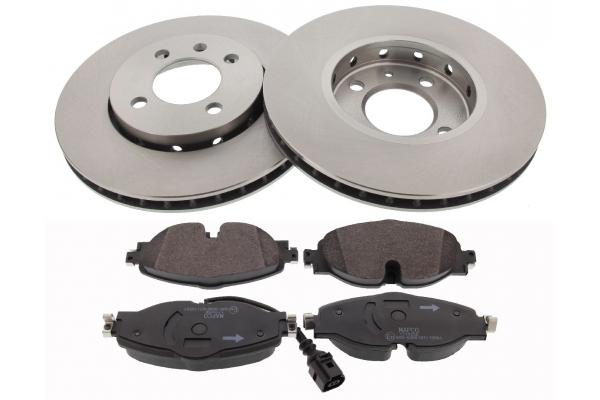MAPCO Bremsesæt, skivebremser 47838 foraksel ventileret 256mm 20,4mm for VAG VW (FAW) VW AUDI