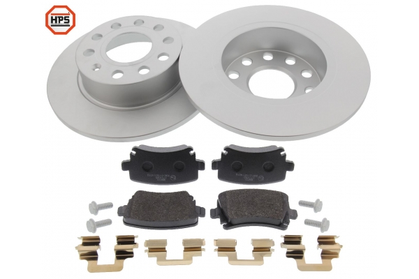 MAPCO Bremsesæt, skivebremser 47842hps bagaksel fuld 253mm 17,1mm for VAG SEAT AUDI VW