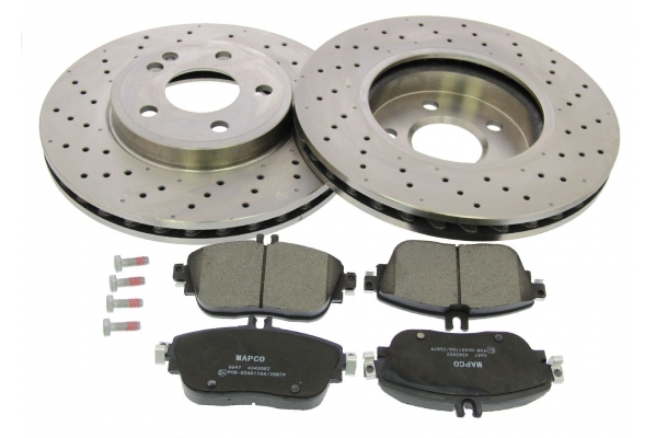 MAPCO Bremsesæt, skivebremser 47847 perforeret/ventileret 295mm 19,3mm for MERCEDES-BENZ