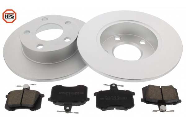 MAPCO Bremsesæt, skivebremser 47861hps bagaksel fuld 245mm 10mm for VAG AUDI