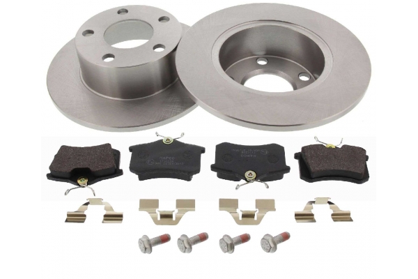 MAPCO Bremsesæt, skivebremser 47864 bagaksel fuld 245mm 10mm for PEUGEOT CITROËN FORD FIAT VW SKODA SEAT LANCIA AUDI VAG VW (FAW) SKODA (SVW)