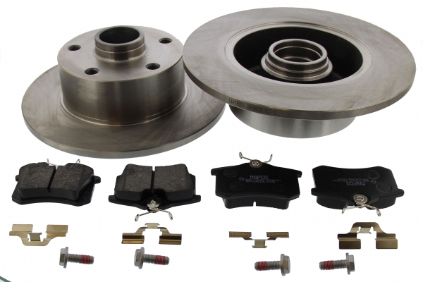 MAPCO Bremsesæt, skivebremser 47865 bagaksel fuld 245mm 10mm for CITROËN PEUGEOT FORD FIAT SKODA AUDI VW SEAT VAG VW (FAW) SKODA (SVW)