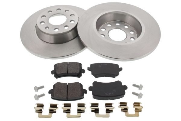 MAPCO Bremsesæt, skivebremser 47906 bagaksel fuld 282mm 12mm for VAG AUDI SKODA SEAT VW