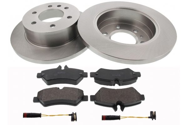 MAPCO Bremsesæt, skivebremser 47918 bagaksel fuld 298mm 20,2mm for MERCEDES-BENZ VW VAG