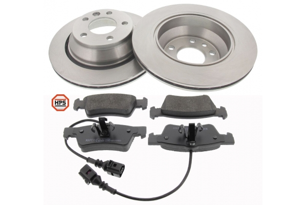 MAPCO Bremsesæt, skivebremser 47986hps bagaksel ventileret 314mm 22mm for VW