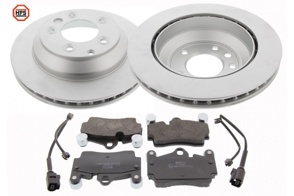 MAPCO Bremsesæt, skivebremser 47990hps bagaksel ventileret 330mm 28mm for PORSCHE VW VAG