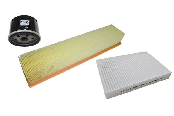 MAPCO Filter-sæt 68107 for LIGIER HOREX PIAGGIO OPEL FORD GENERAL MOTORS GMC FIAT ALFA ROMEO CHRYSLER MITSUBISHI NISSAN DACIA CITROËN RENAULT JEEP LA