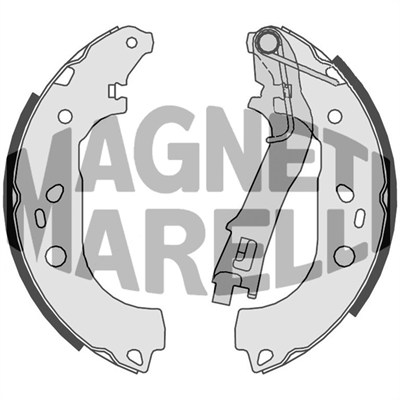 MAGNETI MARELLI Bremsebakke 360219198321 for FIAT CITROËN PEUGEOT CITROËN/PEUGEOT