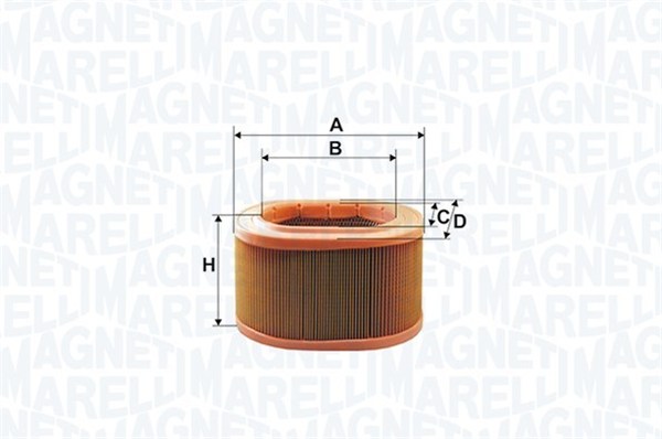 MAGNETI MARELLI Luftfilter 152071758412 Filterindsats inner_diameter_mm_496|Indvendig diameter [mm]|94 outer_diameter_mm_497|Yderdiameter [mm]|140 167