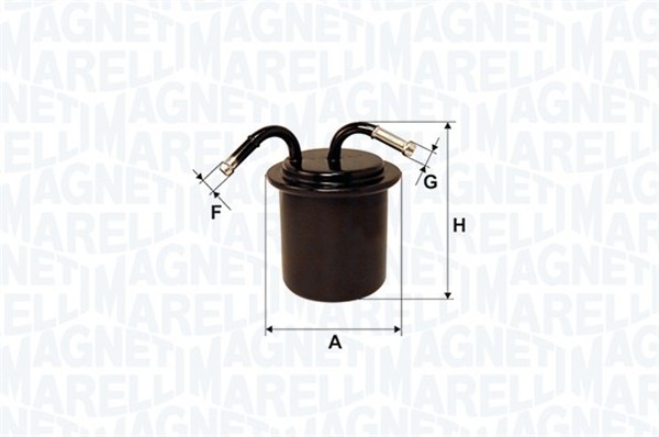 MAGNETI MARELLI Brændstof-filter 153071762555 Lednings 181mm for HONDA