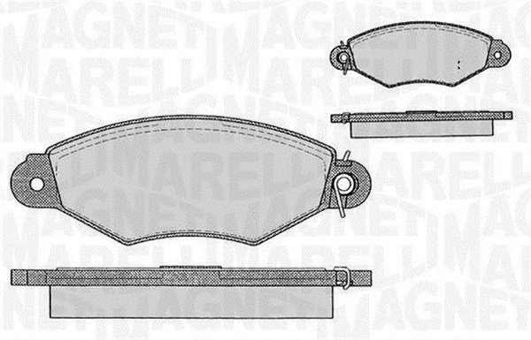 MAGNETI MARELLI Bremseklodser 363916060200 for PEUGEOT