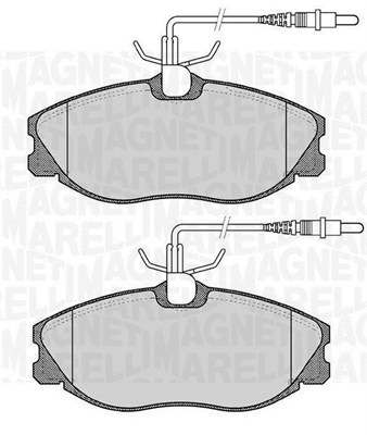 MAGNETI MARELLI Bremseklodser 363916060202 for PEUGEOT