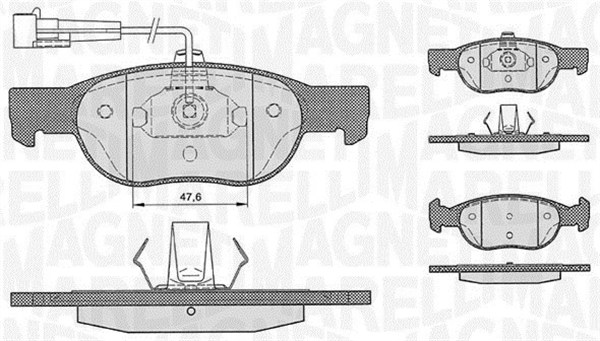 MAGNETI MARELLI Bremseklodser 363916060222 for LANCIA FIAT