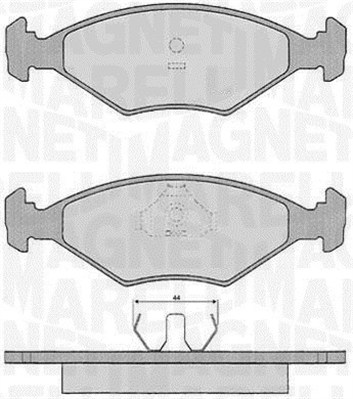 MAGNETI MARELLI Bremseklodser 363916060229 for INNOCENTI FIAT LANCIA