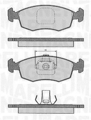 MAGNETI MARELLI Bremseklodser 363916060233 for FIAT LANCIA