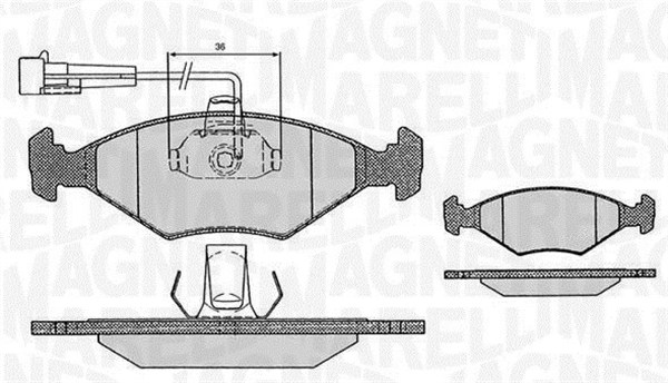 MAGNETI MARELLI Bremseklodser 363916060234 for FIAT