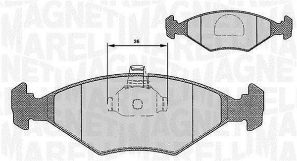 MAGNETI MARELLI Bremseklodser 363916060235 for FIAT