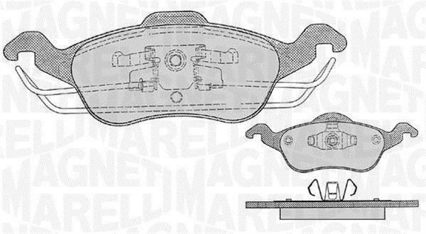 MAGNETI MARELLI Bremseklodser 363916060255 for FORD