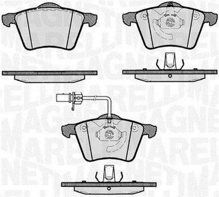 MAGNETI MARELLI Bremseklodser 363916060262 for FORD VW SEAT