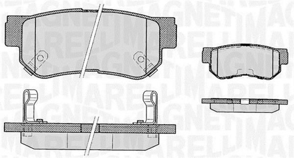MAGNETI MARELLI Bremseklodser 363916060278 for HYUNDAI KIA