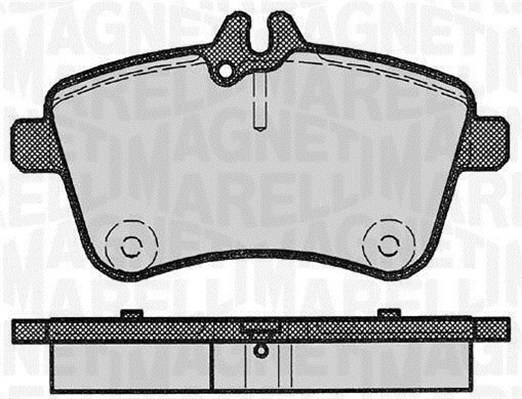 MAGNETI MARELLI Bremseklodser 363916060302 for MERCEDES-BENZ