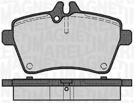 MAGNETI MARELLI Bremseklodser 363916060309 for MERCEDES-BENZ