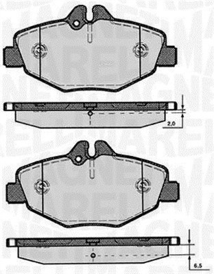 MAGNETI MARELLI Bremseklodser 363916060318 for MERCEDES-BENZ