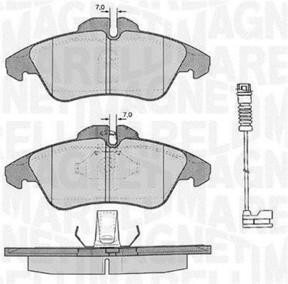 MAGNETI MARELLI Bremseklodser 363916060321 for MERCEDES-BENZ VW