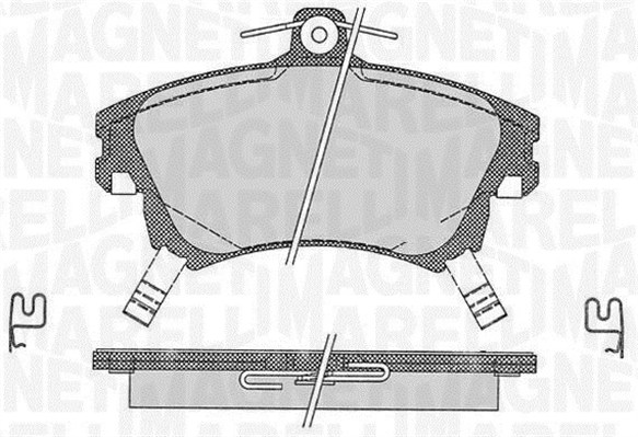 MAGNETI MARELLI Bremseklodser 363916060335 for VOLVO MITSUBISHI SMART
