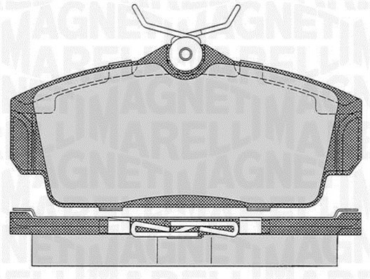 MAGNETI MARELLI Bremseklodser 363916060344 for NISSAN