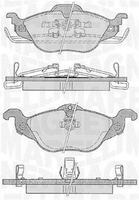 MAGNETI MARELLI Bremseklodser 363916060355 for OPEL