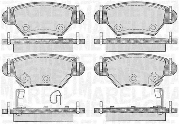 MAGNETI MARELLI Bremseklodser 363916060357 for OPEL CHEVROLET
