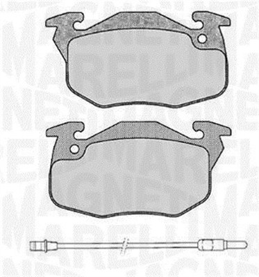 MAGNETI MARELLI Bremseklodser 363916060372 for PEUGEOT CITROËN