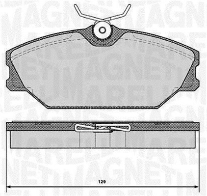 MAGNETI MARELLI Bremseklodser 363916060377 for RENAULT