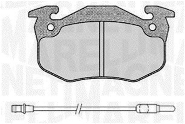 MAGNETI MARELLI Bremseklodser 363916060378 for RENAULT
