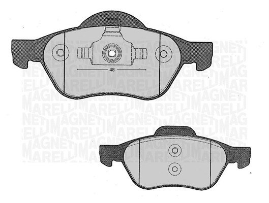 MAGNETI MARELLI Bremseklodser 363916060381 for RENAULT