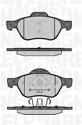 MAGNETI MARELLI Bremseklodser 363916060384 for RENAULT