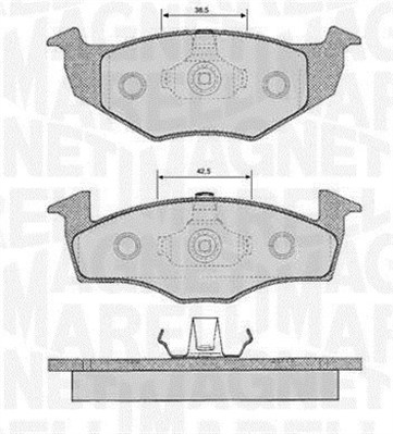 MAGNETI MARELLI Bremseklodser 363916060391 for VW SEAT