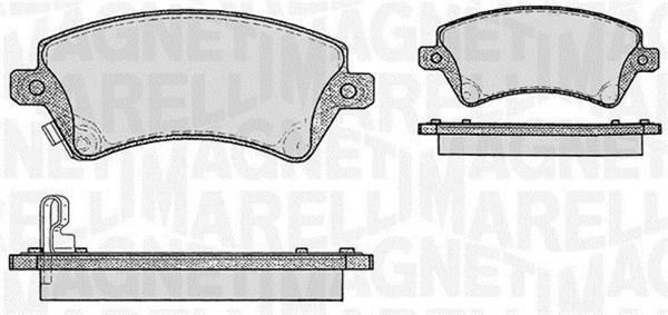 MAGNETI MARELLI Bremseklodser 363916060408 for TOYOTA