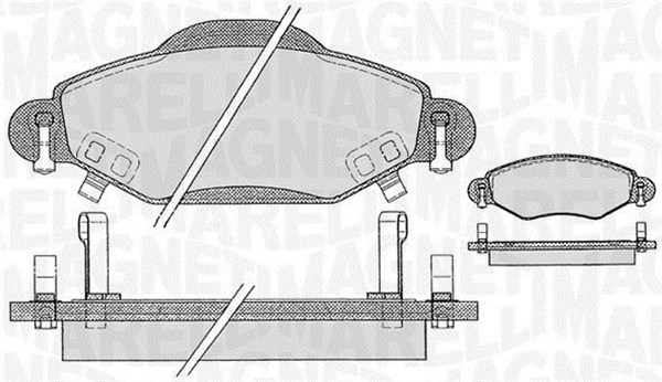 MAGNETI MARELLI Bremseklodser 363916060410 for TOYOTA
