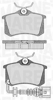 MAGNETI MARELLI Bremseklodser 363916060442 for SKODA VW