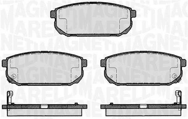 MAGNETI MARELLI Bremseklodser 363916060448 for KIA