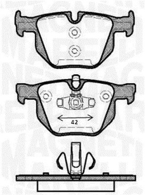 MAGNETI MARELLI Bremseklodser 363916060486 for BMW