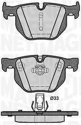 MAGNETI MARELLI Bremseklodser 363916060487 for BMW