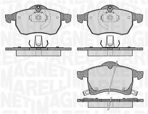 MAGNETI MARELLI Bremseklodser 363916060523 for OPEL