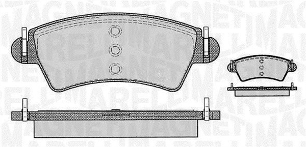 MAGNETI MARELLI Bremseklodser 363916060538 for PEUGEOT CITROËN